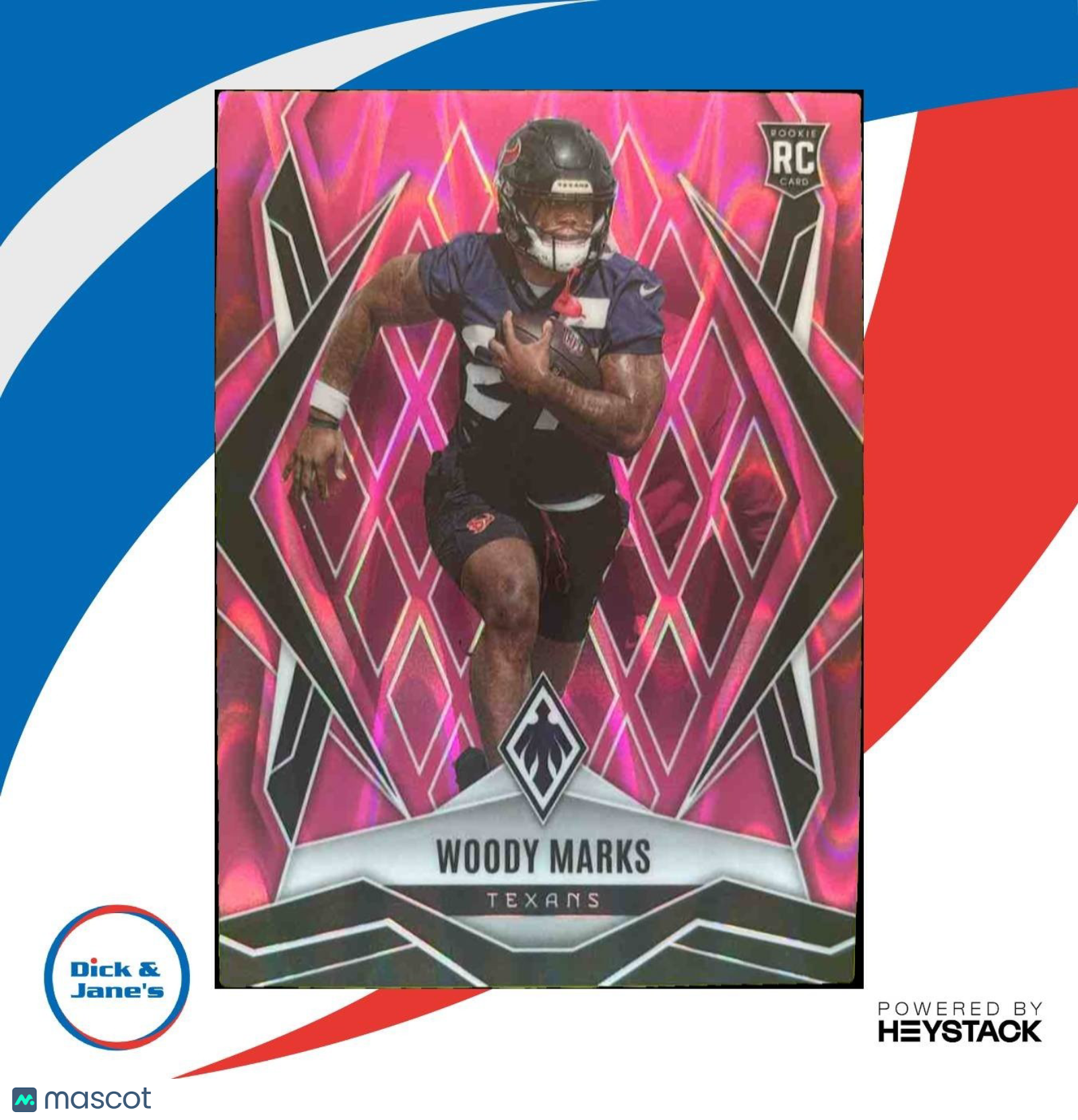 2025 Panini Phoenix Woody Marks Pink Seismic 73/75 #236 RC Houston Texans - Sports Cards