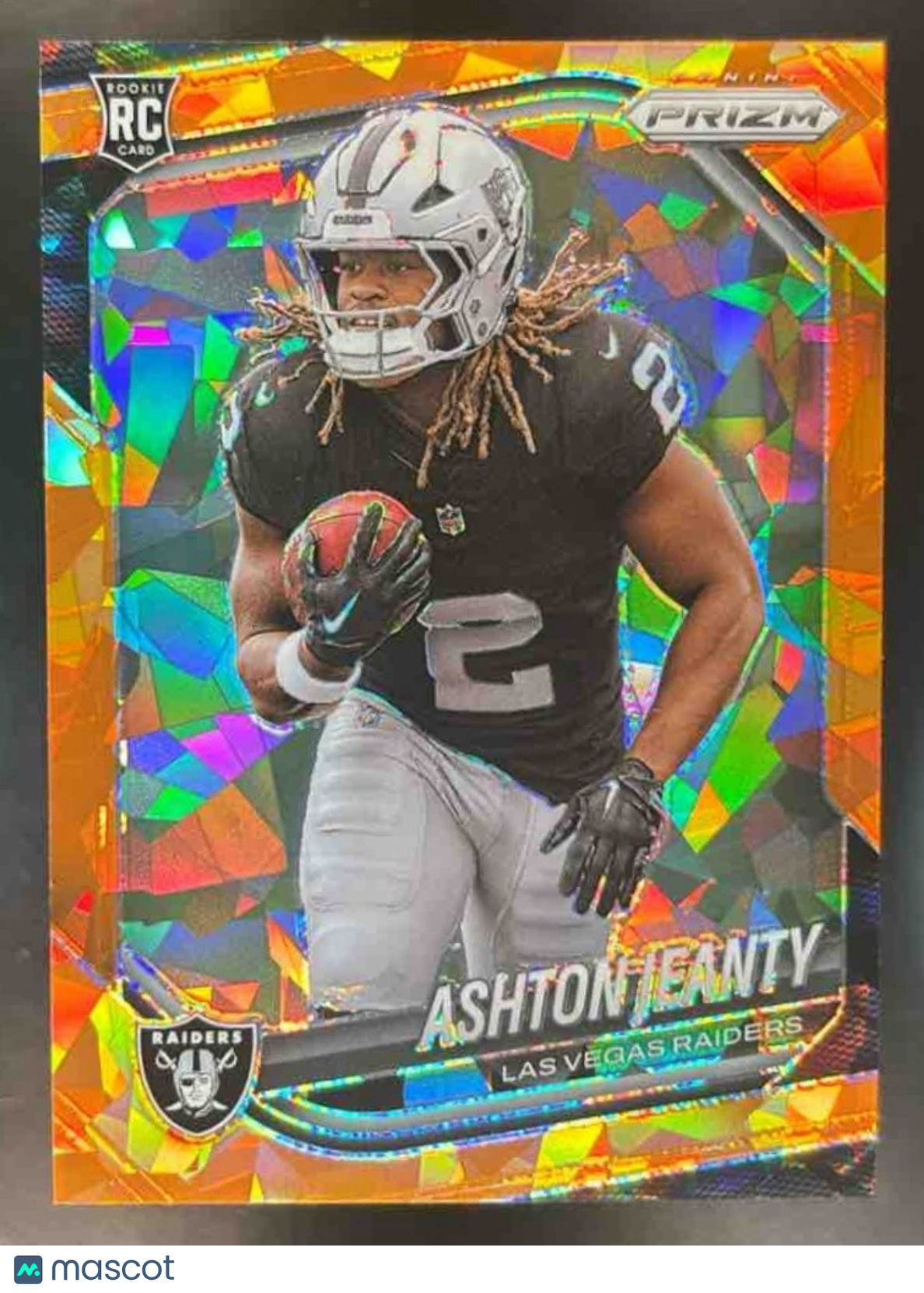 2025 Panini Prizm Ashton Jeanty Orange Ice #315 RC Las Vegas Raiders - Sports Cards