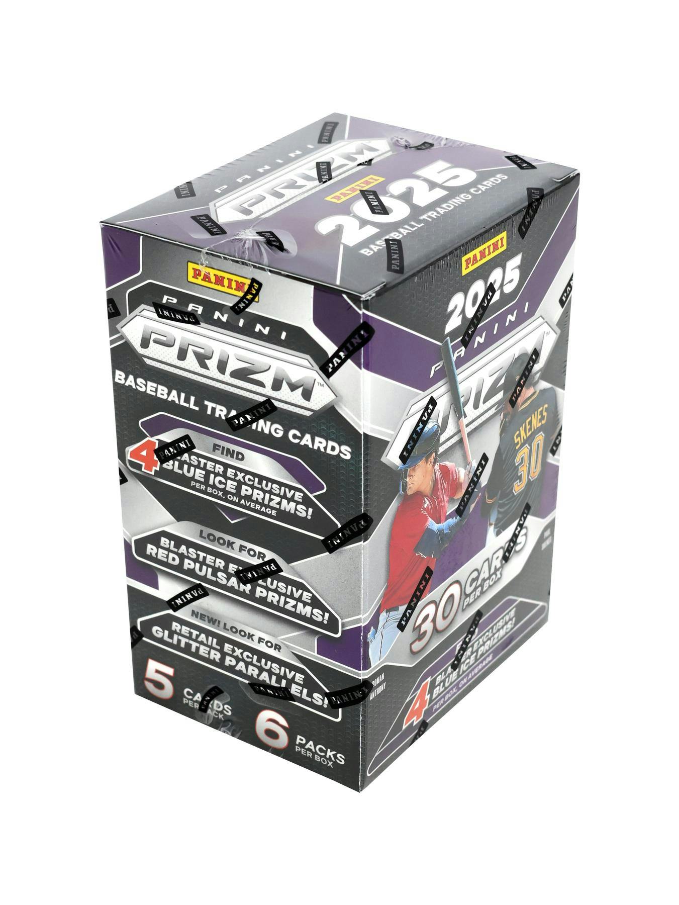 2025 Panini Prizm Baseball 6 Pack Blaster Box (Blue Ice and Red Pulsar Prizms) MLB Blaster Box