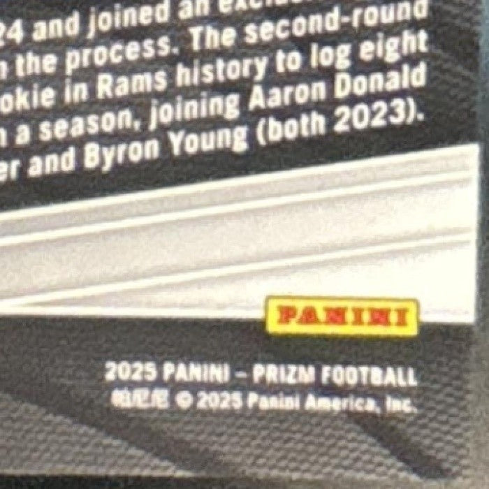2025 Panini Prizm Braden Fiske Gold 1/10 #144 Los Angeles Rams - Sports Cards