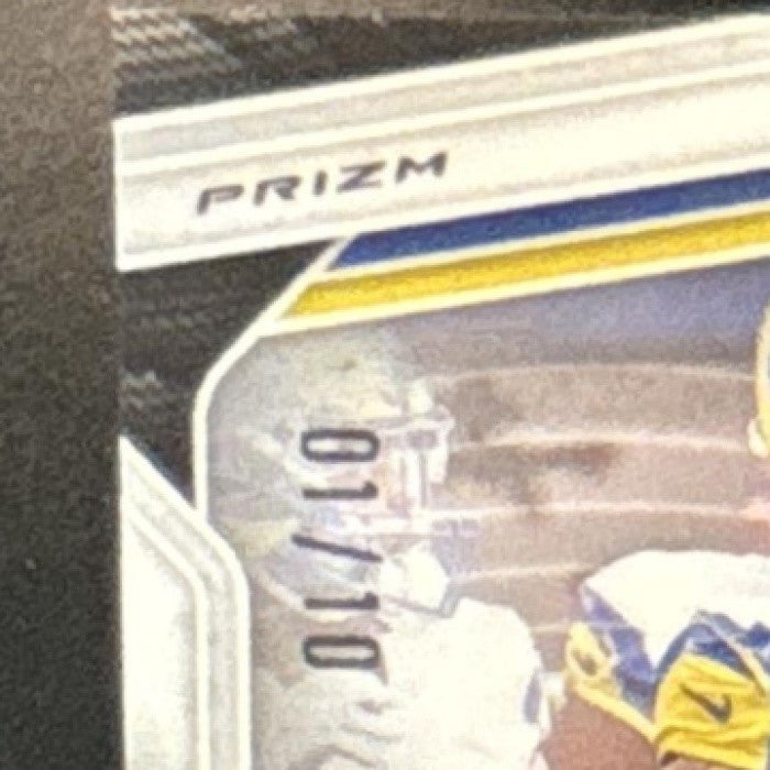 2025 Panini Prizm Braden Fiske Gold 1/10 #144 Los Angeles Rams - Sports Cards