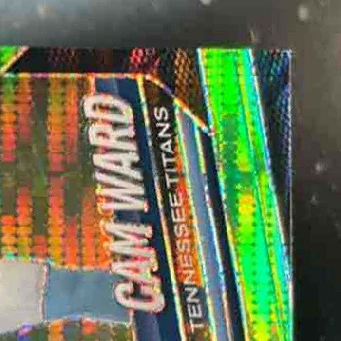 2025 Panini Prizm Cam Ward Neon Green Pulsar #352 RC Tennessee Titans - Sports Cards