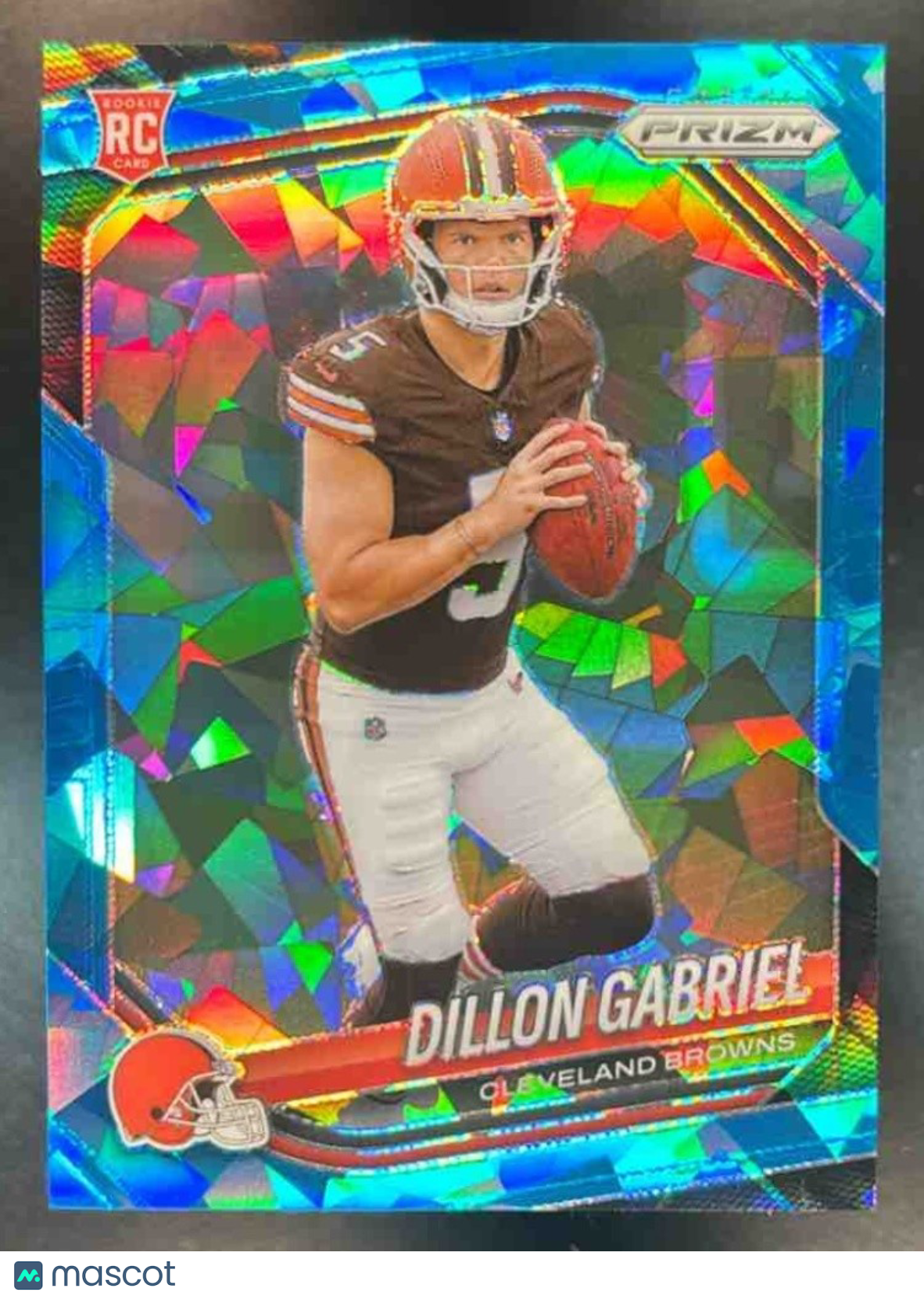 2025 Panini Prizm Dillon Gabriel Blue Ice 99/99 #372 RC Cleveland Browns - Sports Cards