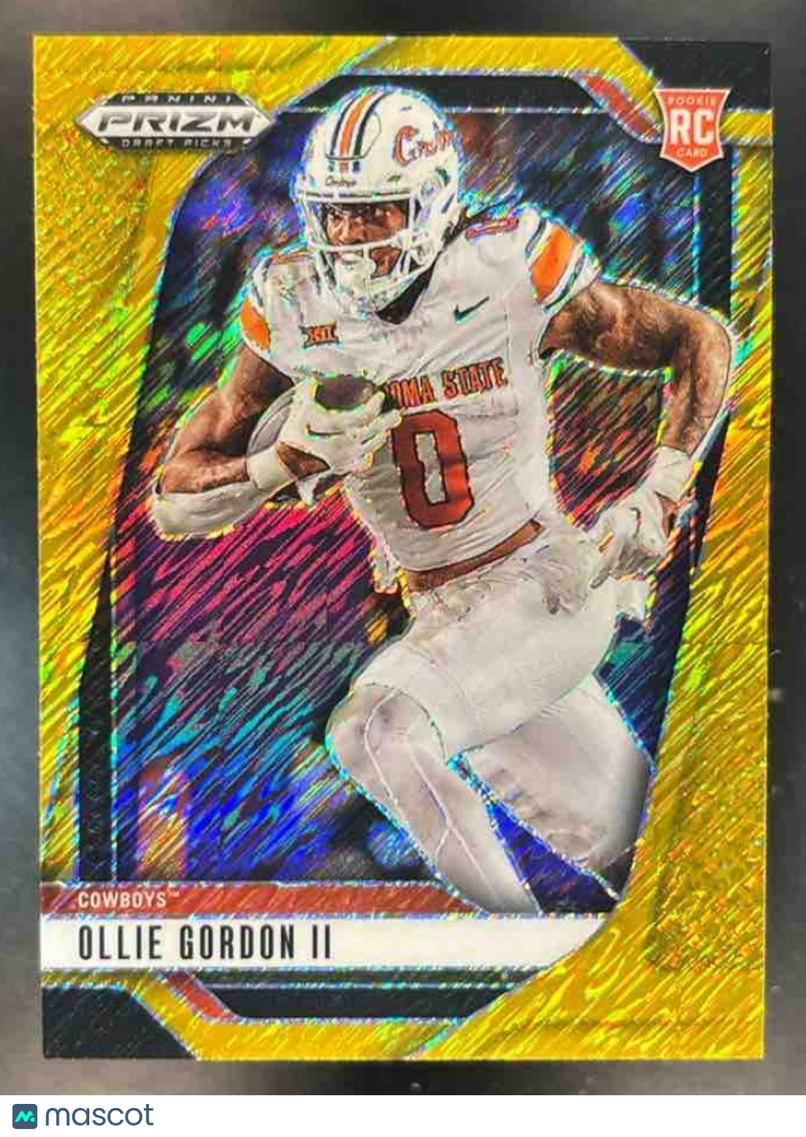 2025 Panini Prizm Draft Ollie Gordon II Gold Shimmer 1/15 #88 RC Cowboys - Sports Cards