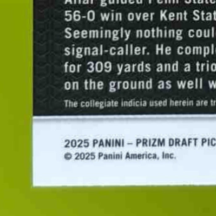 2025 Panini Prizm Draft Picks Drew Allar Silver #103 Penn State Nittany Lions - Sports Cards