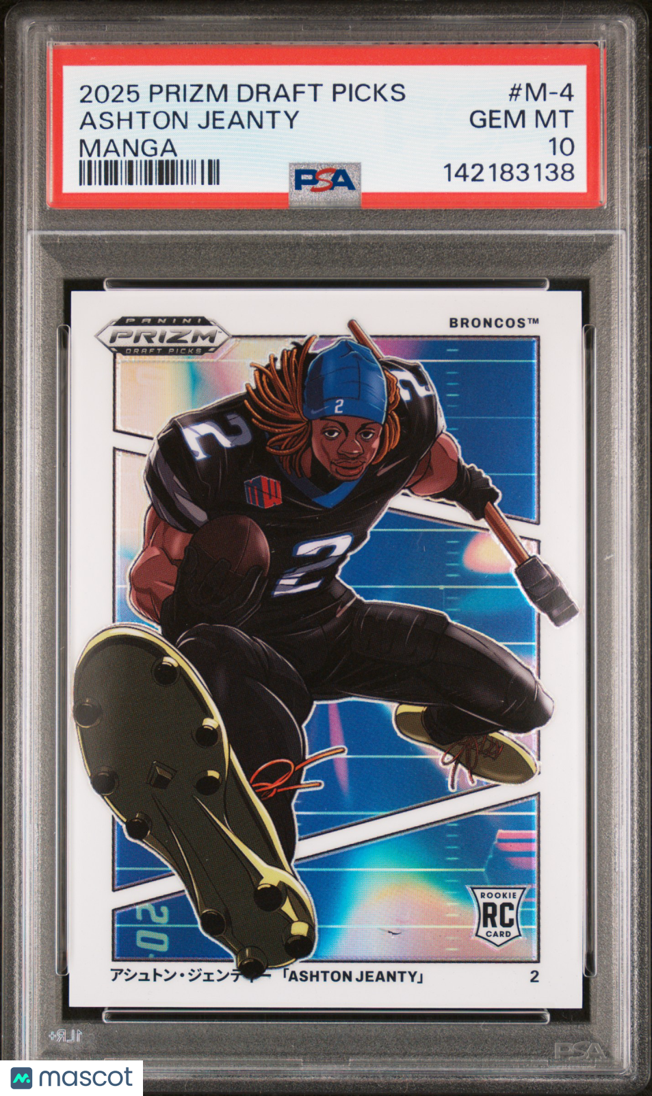 2025 Panini Prizm Draft Picks Manga Ashton Jeanty Rookie #M-4 PSA 10 GEM MINT - Graded Sports Cards