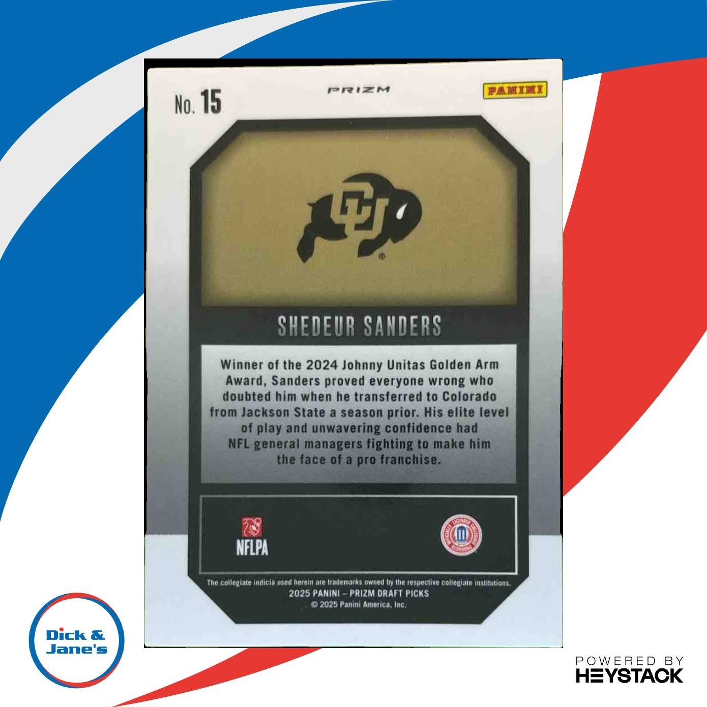 2025 Panini Prizm Draft Shedeur Sanders New Recruits Red Ice Buffaloes - Sports Cards