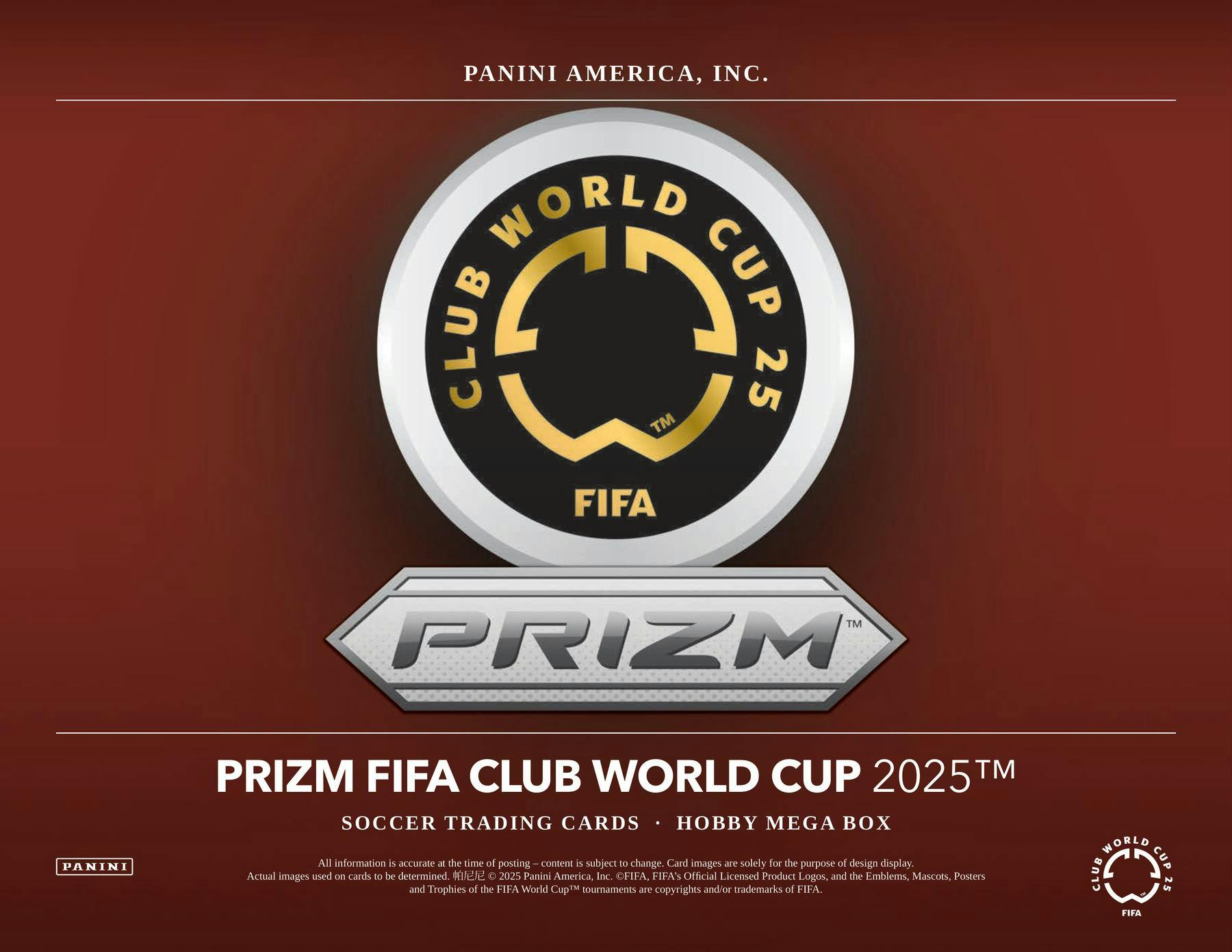 2025 Panini Prizm FIFA Club World Cup Soccer Hobby Mega Box - Soccer