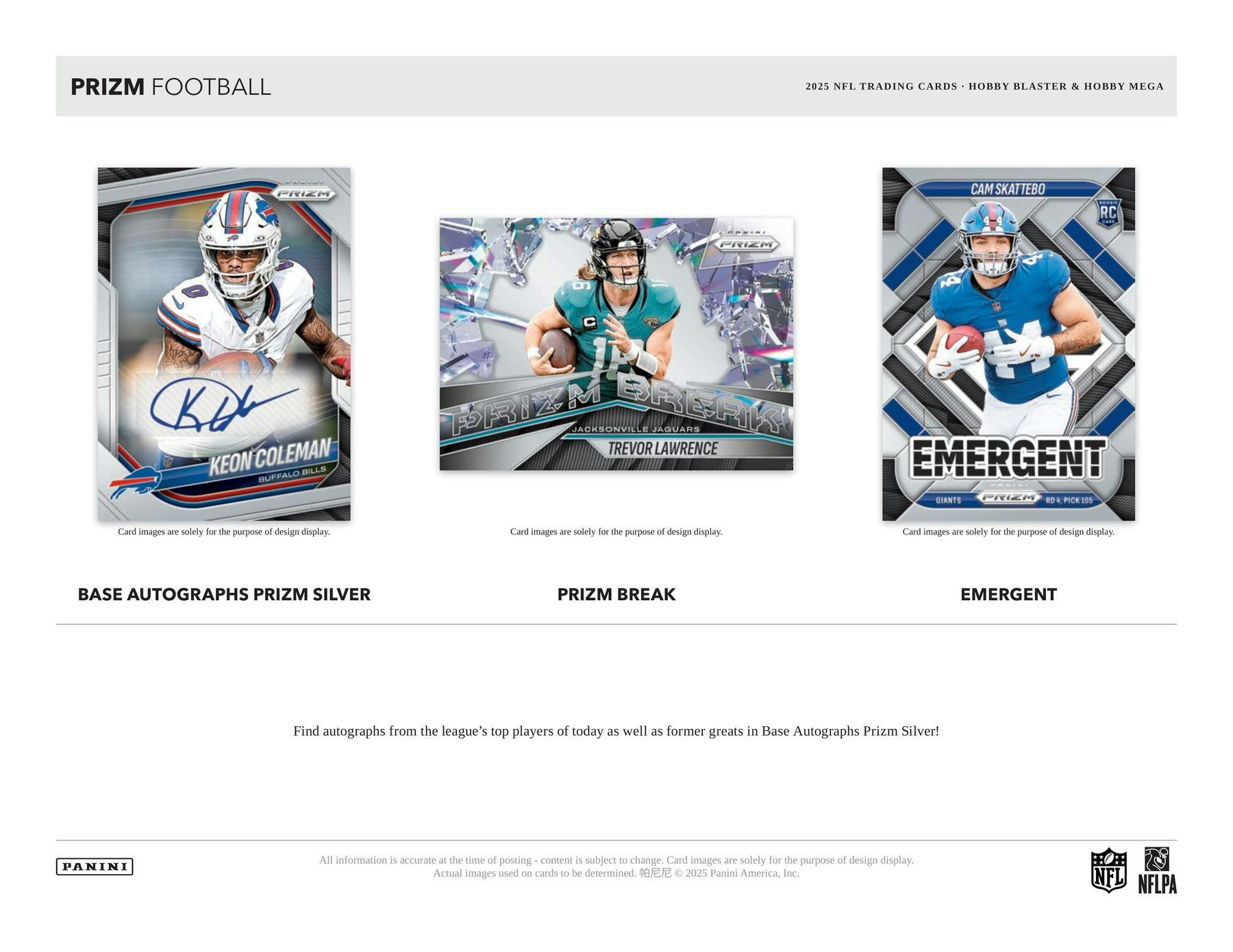 2025 Panini Prizm Football Hobby Mega Box (5 Purple Pulsar Hyper) 1 Mem - NFL Hobby Box