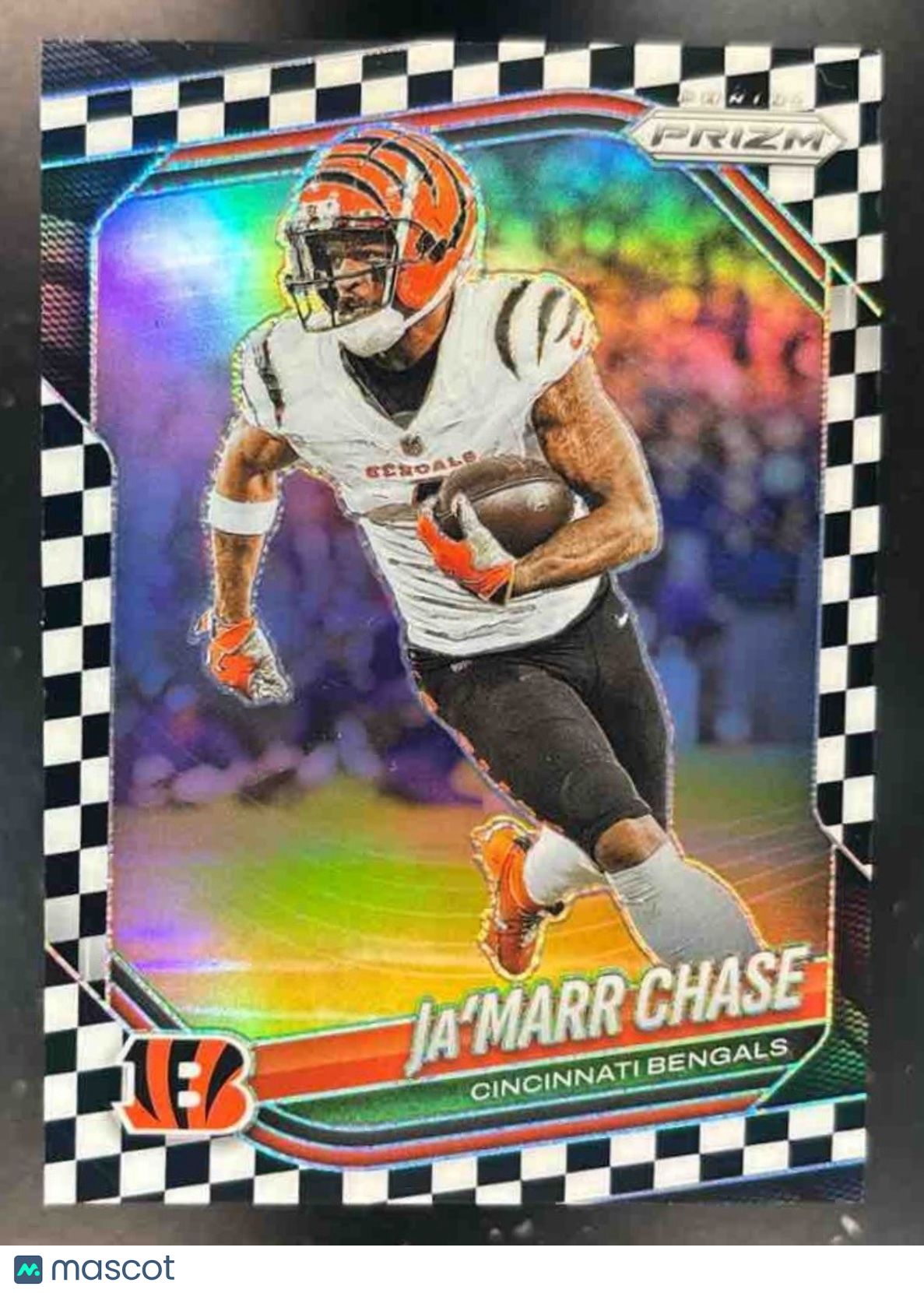 2025 Panini Prizm Ja’Marr Chase Black & White Checker #208 Cincinnati Bengals - Sports Cards