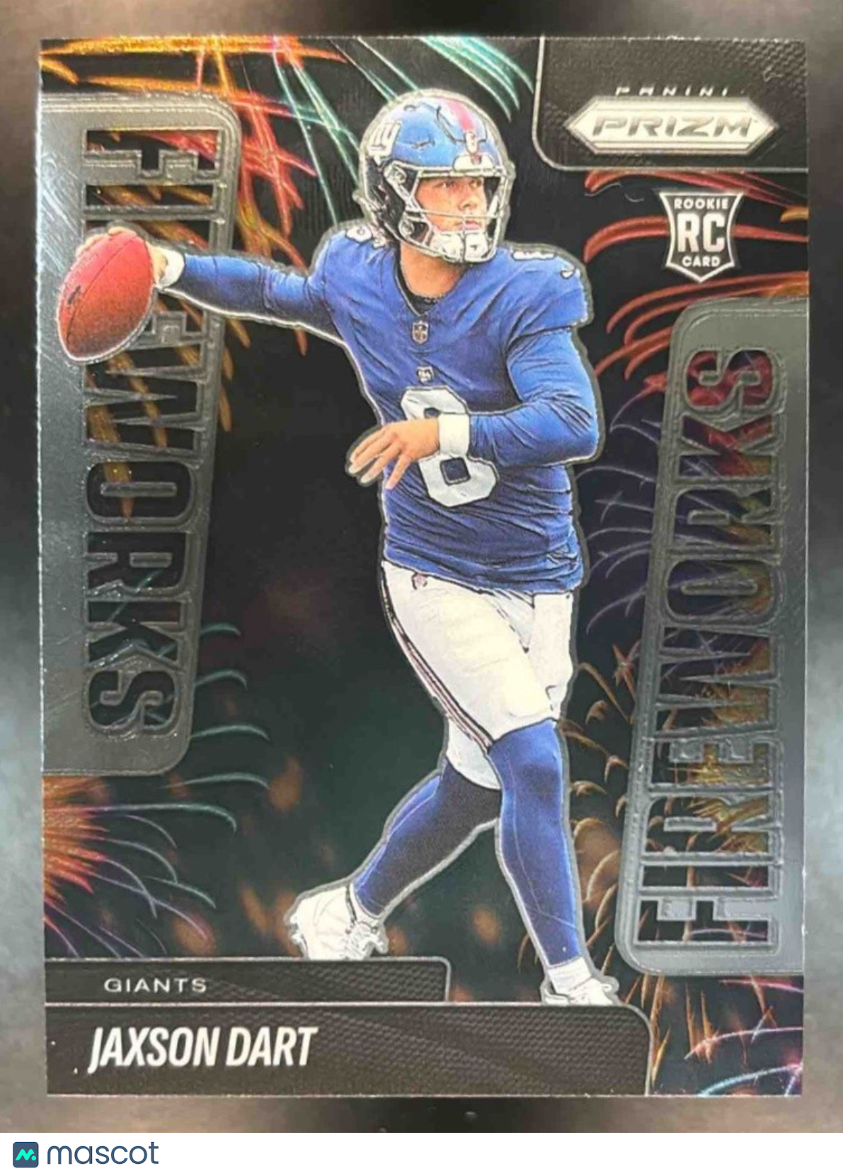 2025 Panini Prizm Jaxson Dart Fireworks #6 RC New York Giants - Sports Cards