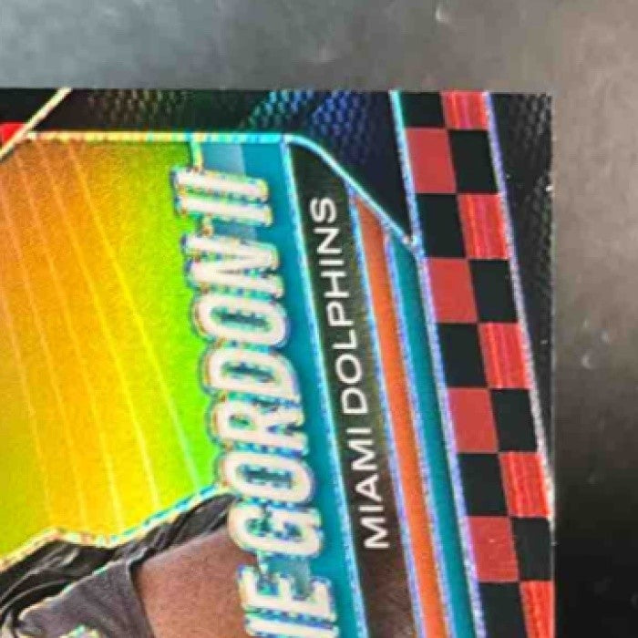2025 Panini Prizm Ollie Gordon II Black & Red Checker #333 RC Miami Dolphins - Sports Cards