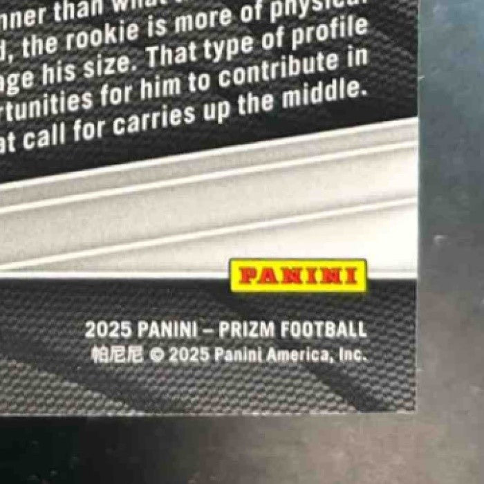 2025 Panini Prizm Ollie Gordon II Black & Red Checker #333 RC Miami Dolphins - Sports Cards