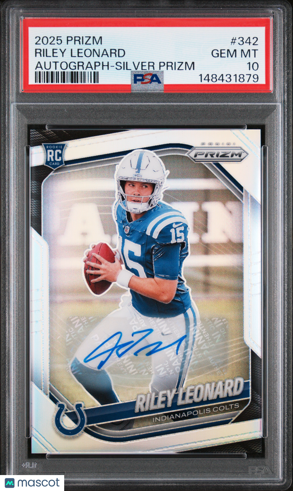 2025 Panini Prizm Riley Leonard Autograph Silver #342 PSA 10 - Graded Sports Cards