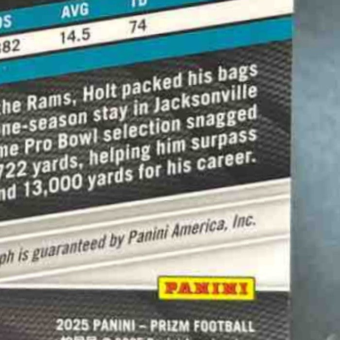 2025 Panini Prizm Torry Holt Auto Red Shimmer /35 #121 Jacksonville Jaguars - Sports Cards