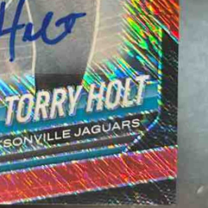 2025 Panini Prizm Torry Holt Auto Red Shimmer /35 #121 Jacksonville Jaguars - Sports Cards