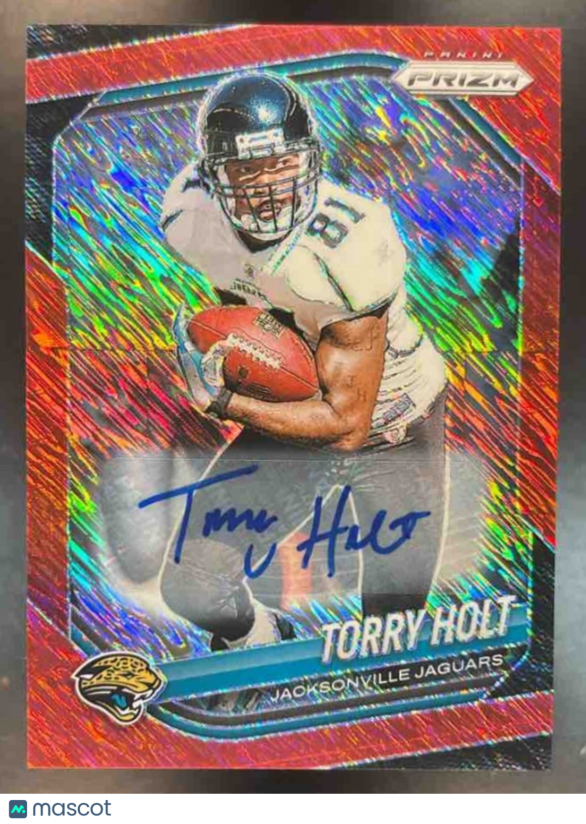 2025 Panini Prizm Torry Holt Auto Red Shimmer /35 #121 Jacksonville Jaguars - Sports Cards