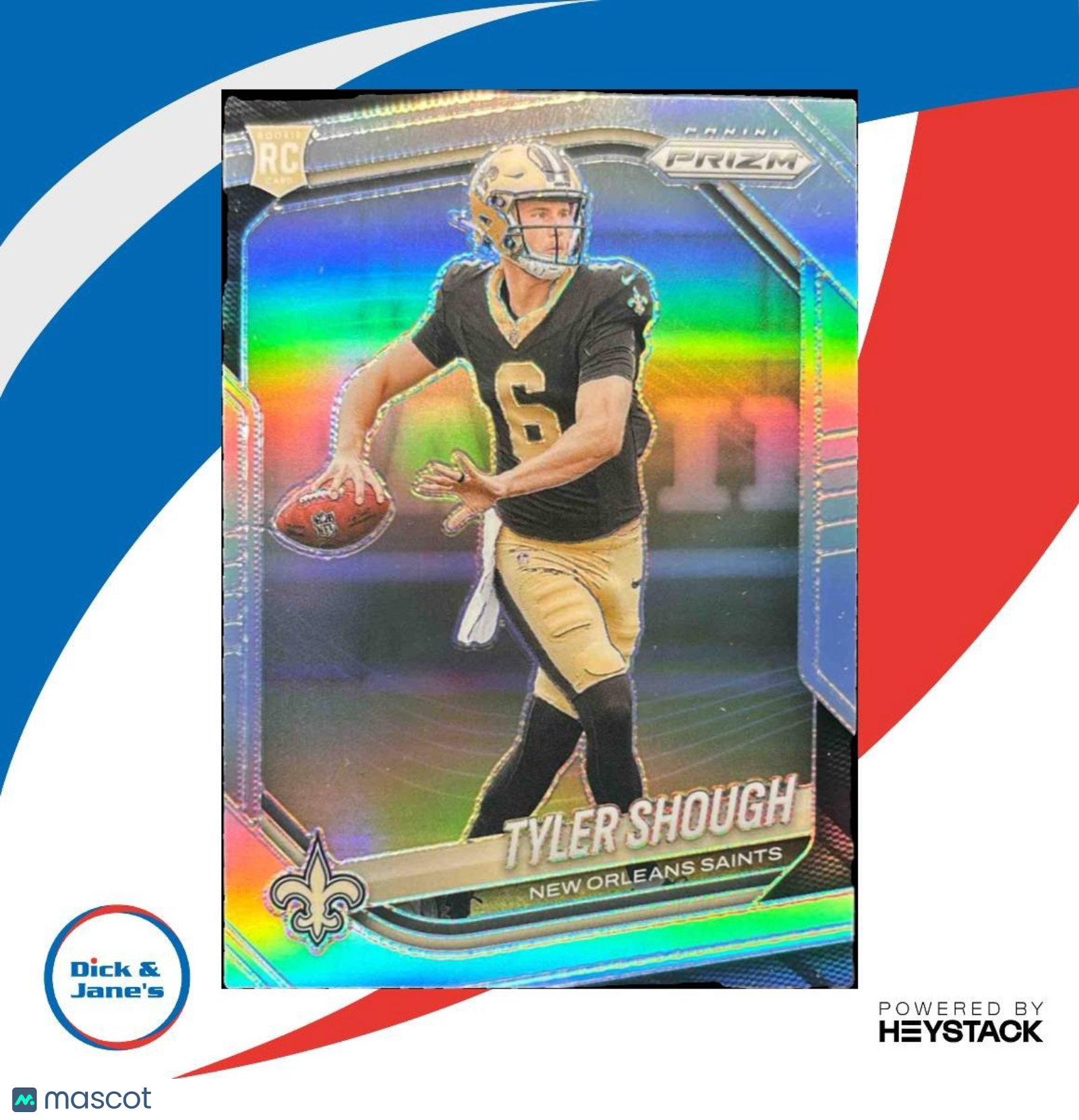 2025 Panini Prizm Tyler Shough Silver #327 RC New Orleans Saints - Sports Cards