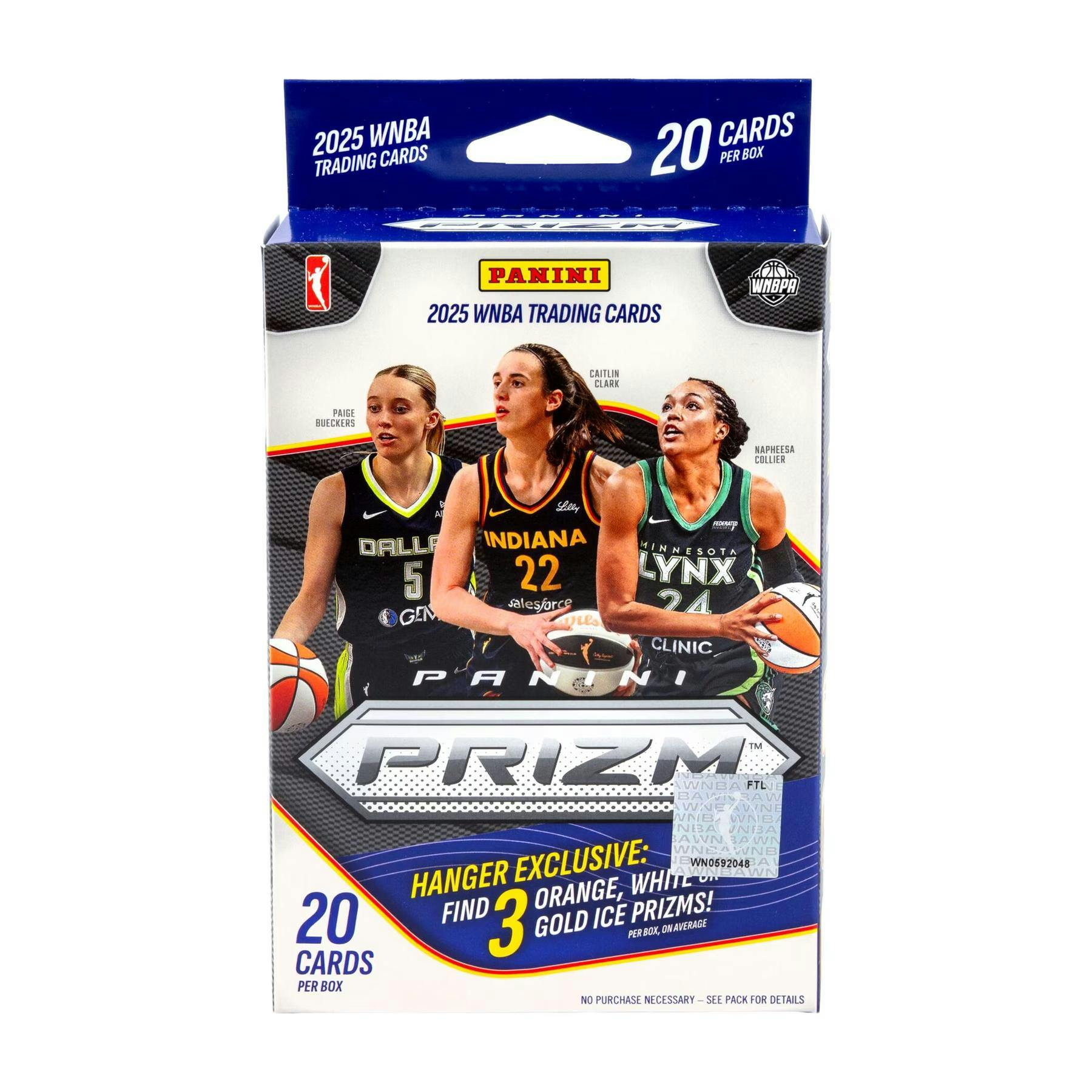 2025 Panini Prizm WNBA Basketball Hanger Box (Orange White or Gold Ice Prizms) - Blaster Box