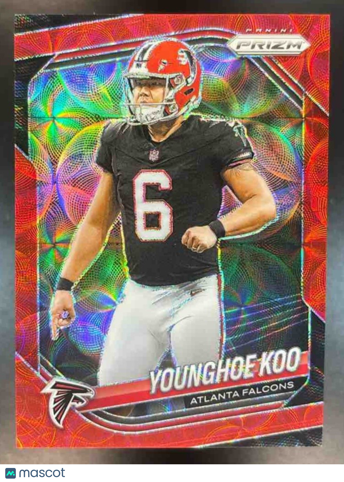 2025 Panini Prizm Younghoe Koo Choice Red /20 #131 Atlanta Falcons - Sports Cards