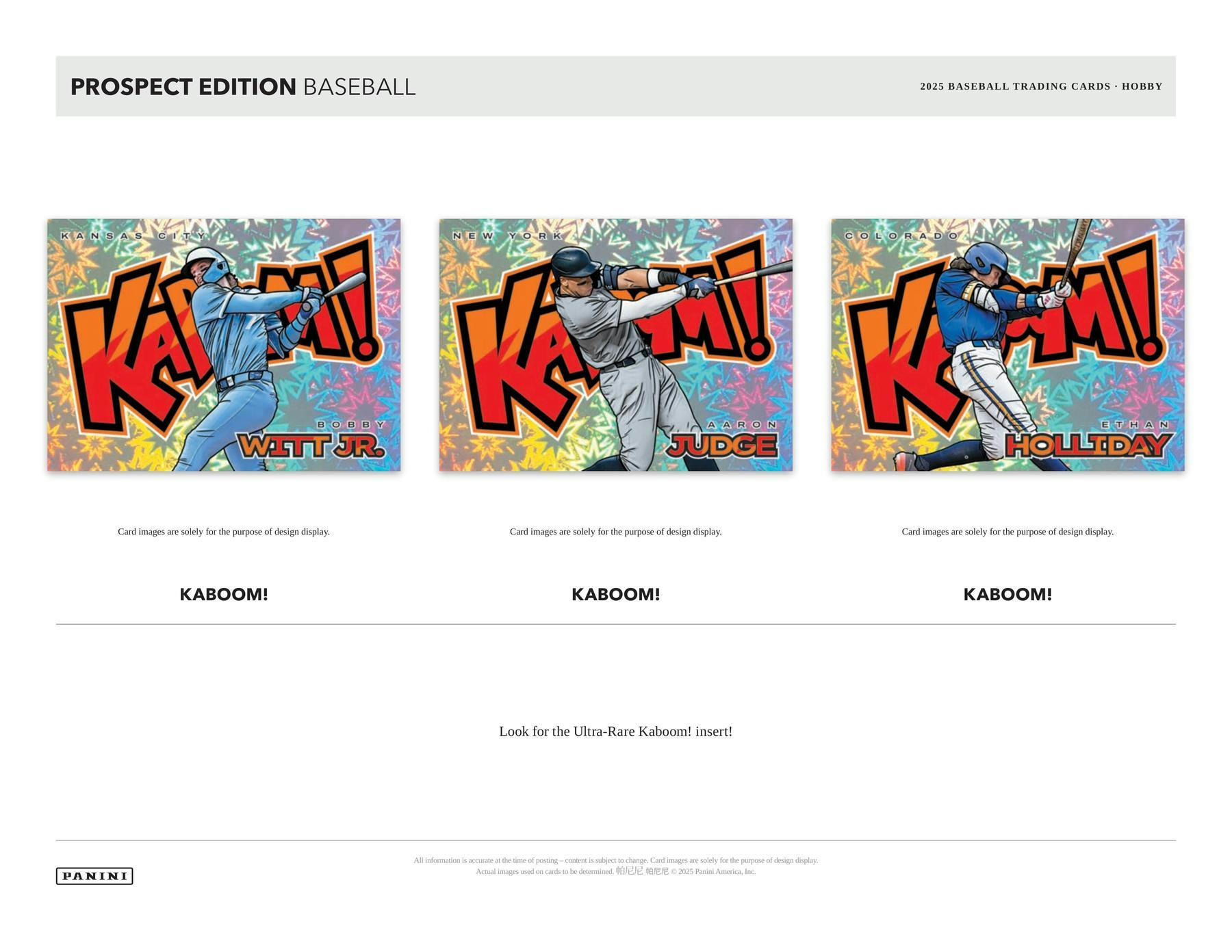 2025 Panini Prospect Edition Baseball Hobby Box (4 Autographs) Kaboom Chase! - Collectible Trading Cards