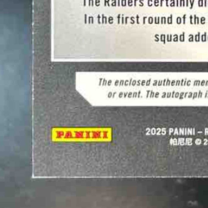 2025 Panini Rookies & Stars Ashton Jeanty Dress for Success Patch Auto /99 RC - Sports Cards