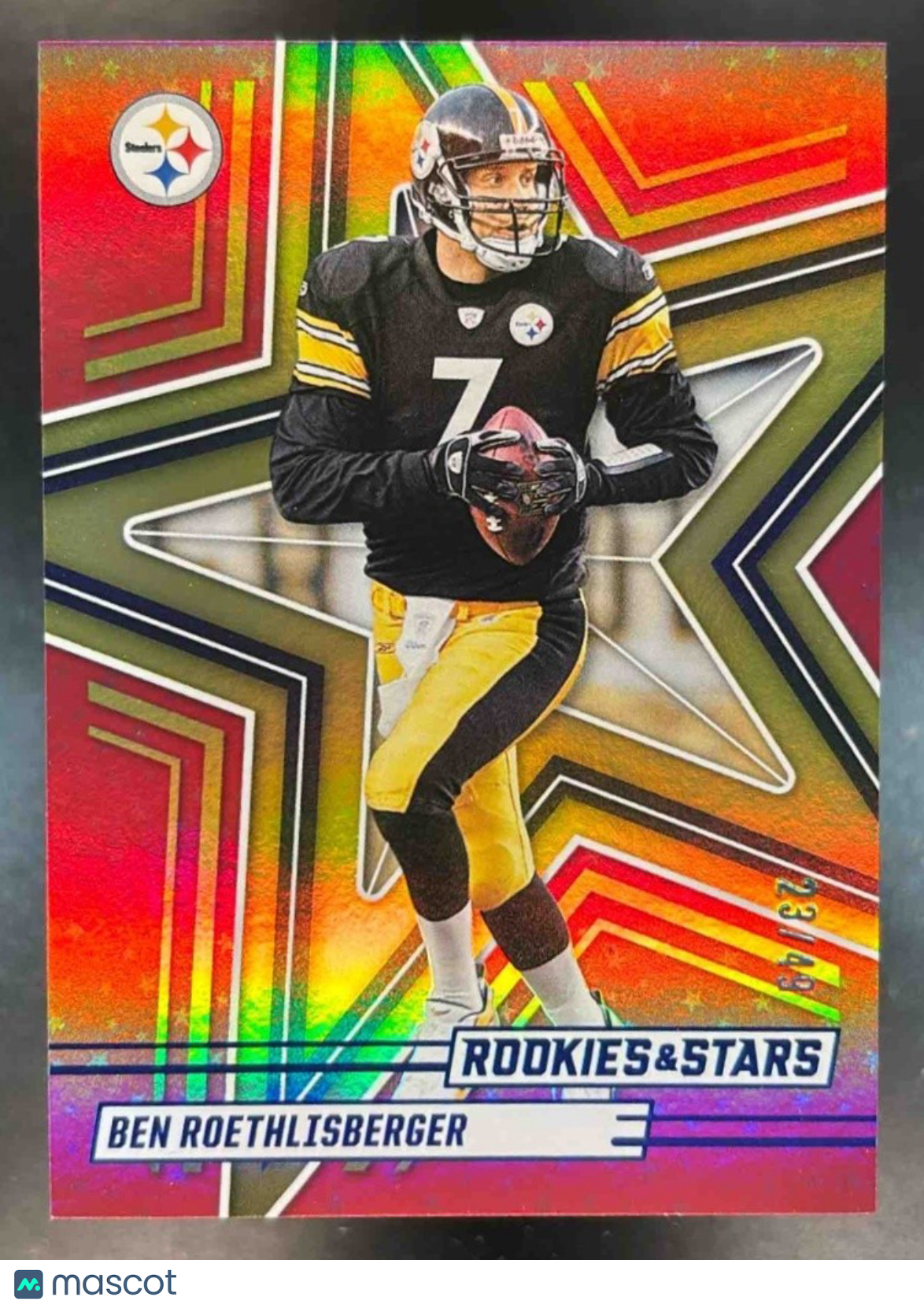 2025 Panini Rookies & Stars Ben Roethlisberger Red and Blue /49 #63 Steelers - Sports Cards