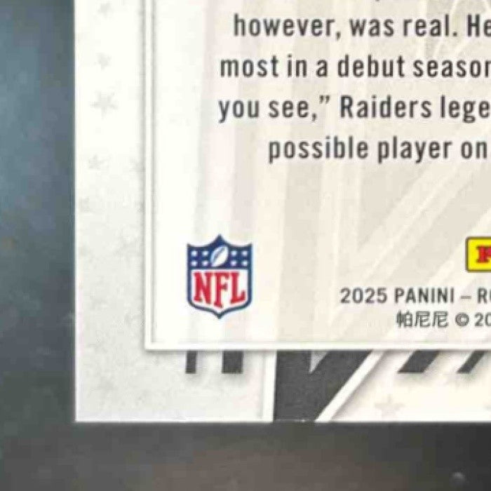 2025 Panini Rookies & Stars Brock Bowers True Blue /149 #12 Las Vegas Raiders - Sports Cards