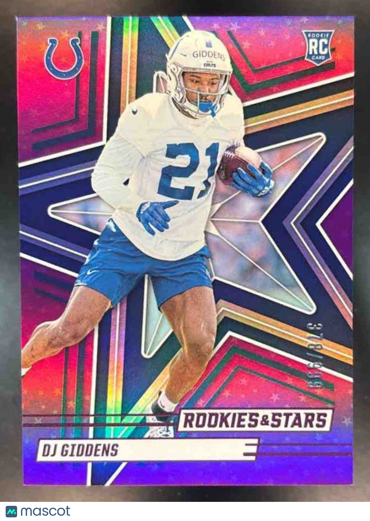 2025 Panini Rookies & Stars DJ Giddens Purple /999 #118 RC Indianapolis Colts - Sports Cards