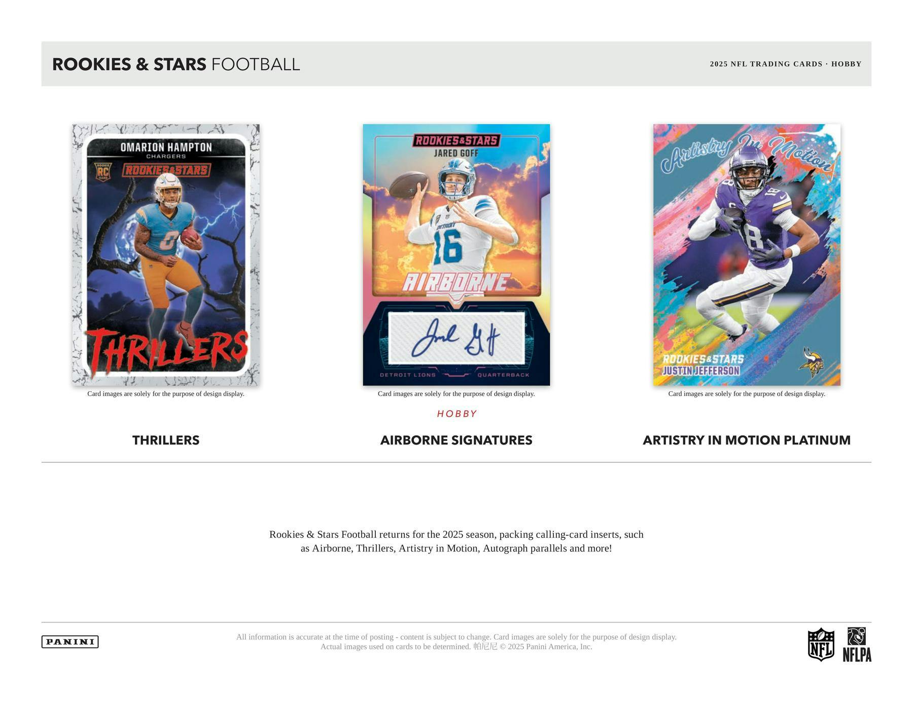 2025 Panini Rookies & Stars Football Hobby Box (2 Autos and 2 Mems) - Sports Collectibles
