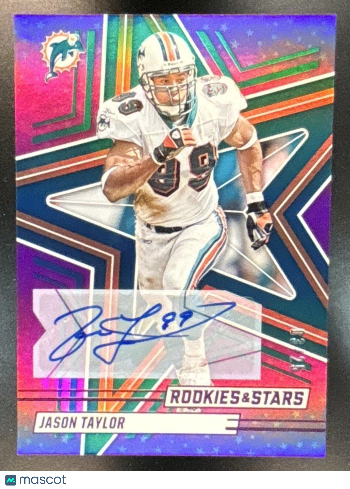 2025 Panini Rookies & Stars Jason Taylor Auto Purple /25 #31 Auto Miami Dolphins - Sports Cards