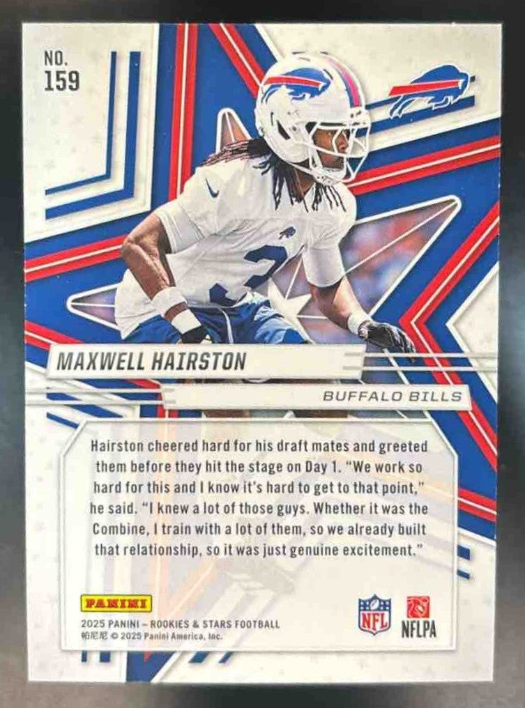 2025 Panini Rookies & Stars Maxwell Hairston Purple /999 #159 RC Buffalo Bills - Sports Cards