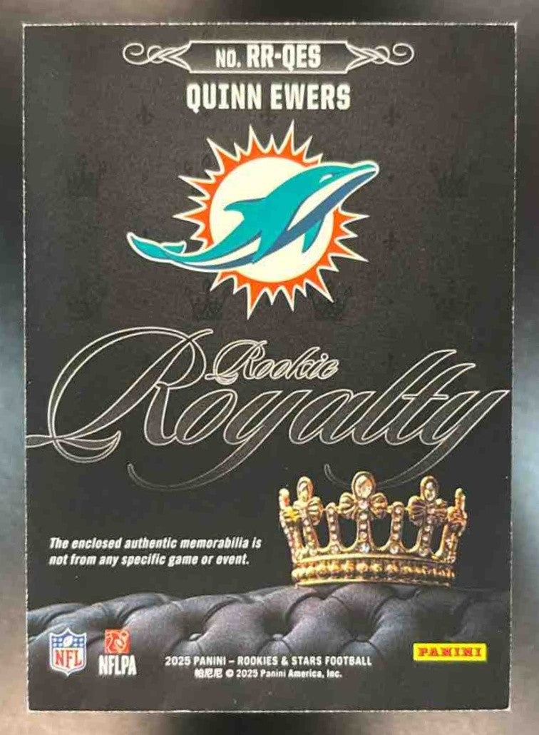 2025 Panini Rookies & Stars Quinn Ewers Rookie Royalty #RR-QES MEM RC Miami - Sports Cards