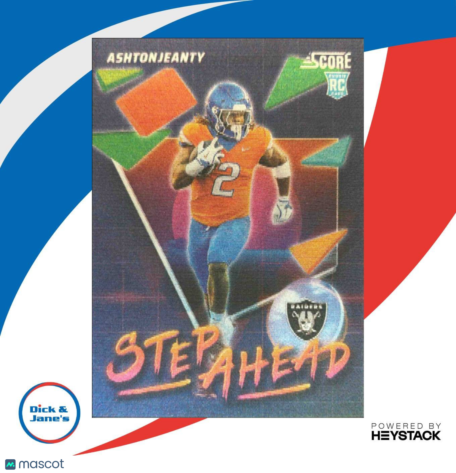 2025 Panini Score Ashton Jeanty Step Ahead #4 Las Vegas Raiders - Sports Cards