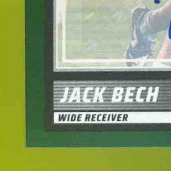 2025 Panini Score Jack Bech Rookies Signatures Green #63 Auto Las Vegas Raiders - Sports Cards