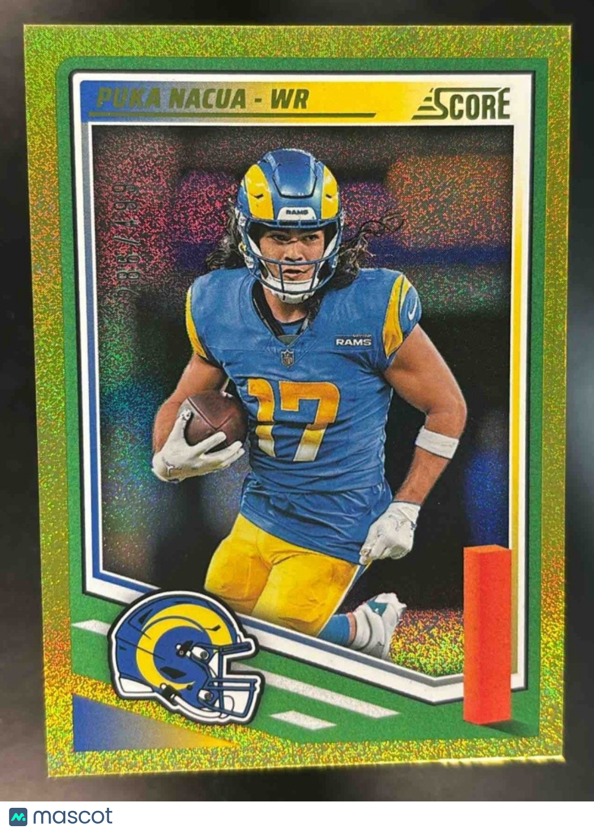 2025 Panini Score Puka Nacua Dots Gold /499 #120 Los Angeles Rams - Sports Cards