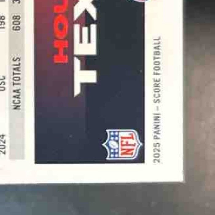 2025 Panini Score Woody Marks Rookies Signatures Green #43 Auto Houston Texans - Sports Cards