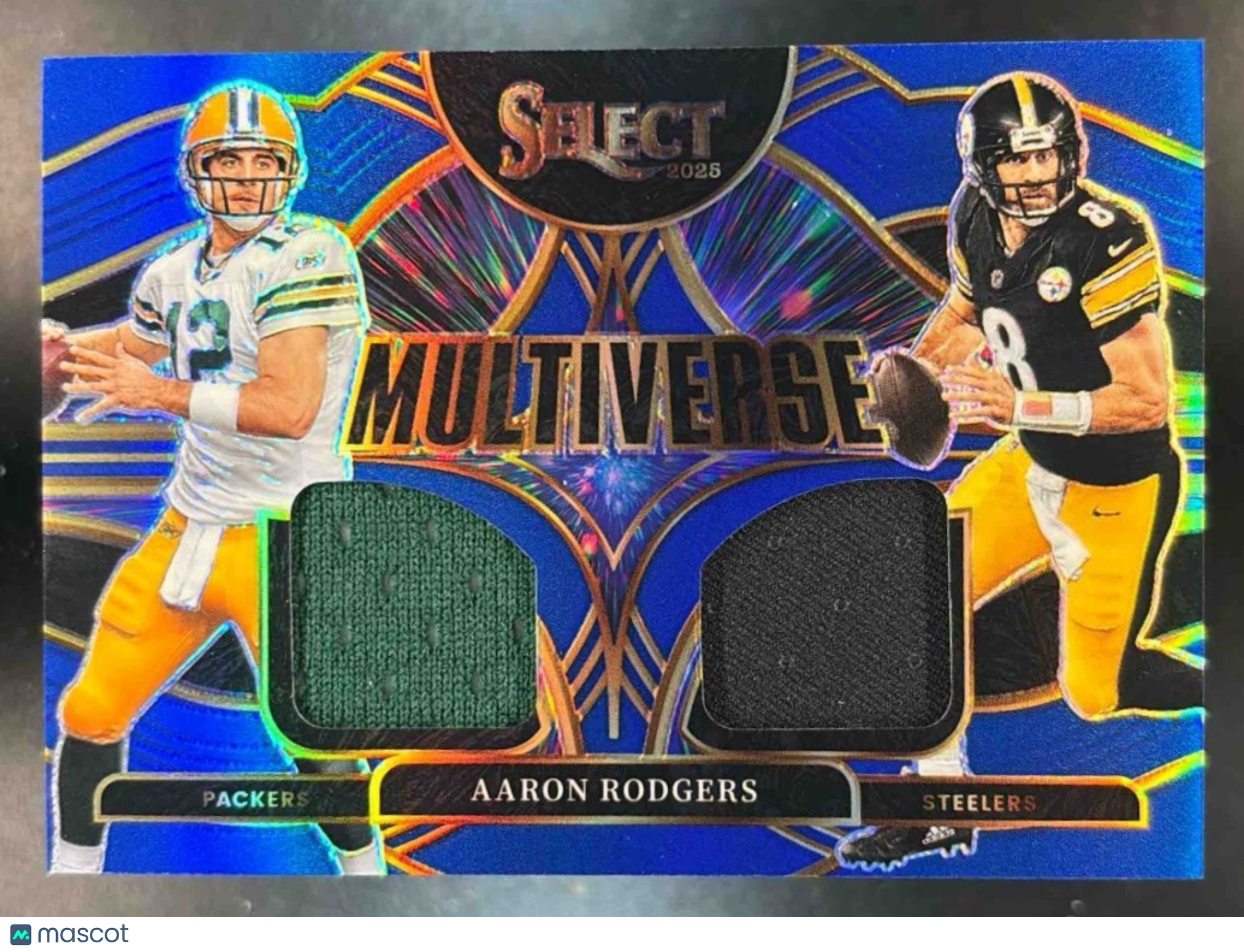 2025 Panini Select Aaron Rodgers Multiverse Jerseys Blue Prizm #MVJ-ARS - Sports Cards