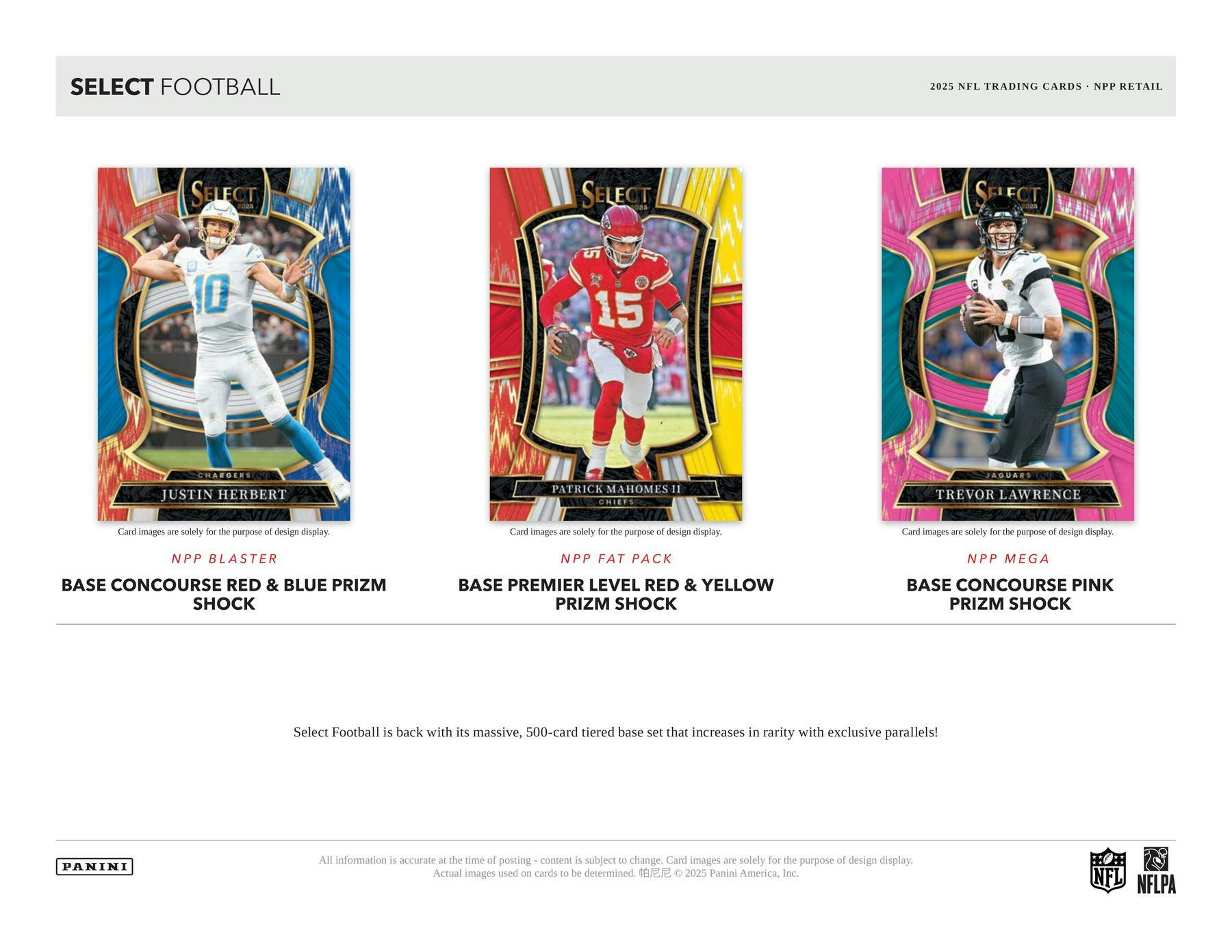 2025 Panini Select Football Mega Box (Pink Prizm Shock Parallels) - NFL Hobby Box