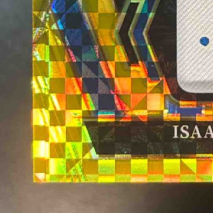 2025 Panini Select Isaac TeSlaa Rookie Swatches Gold Prizm /10 RC Detroit Lions - Sports Cards