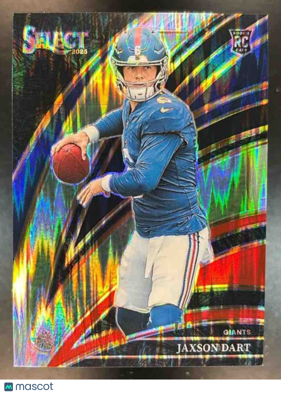 2025 Panini Select Jaxson Dart Black and Red Prizm Shock #293 RC New York Giants - Sports Cards