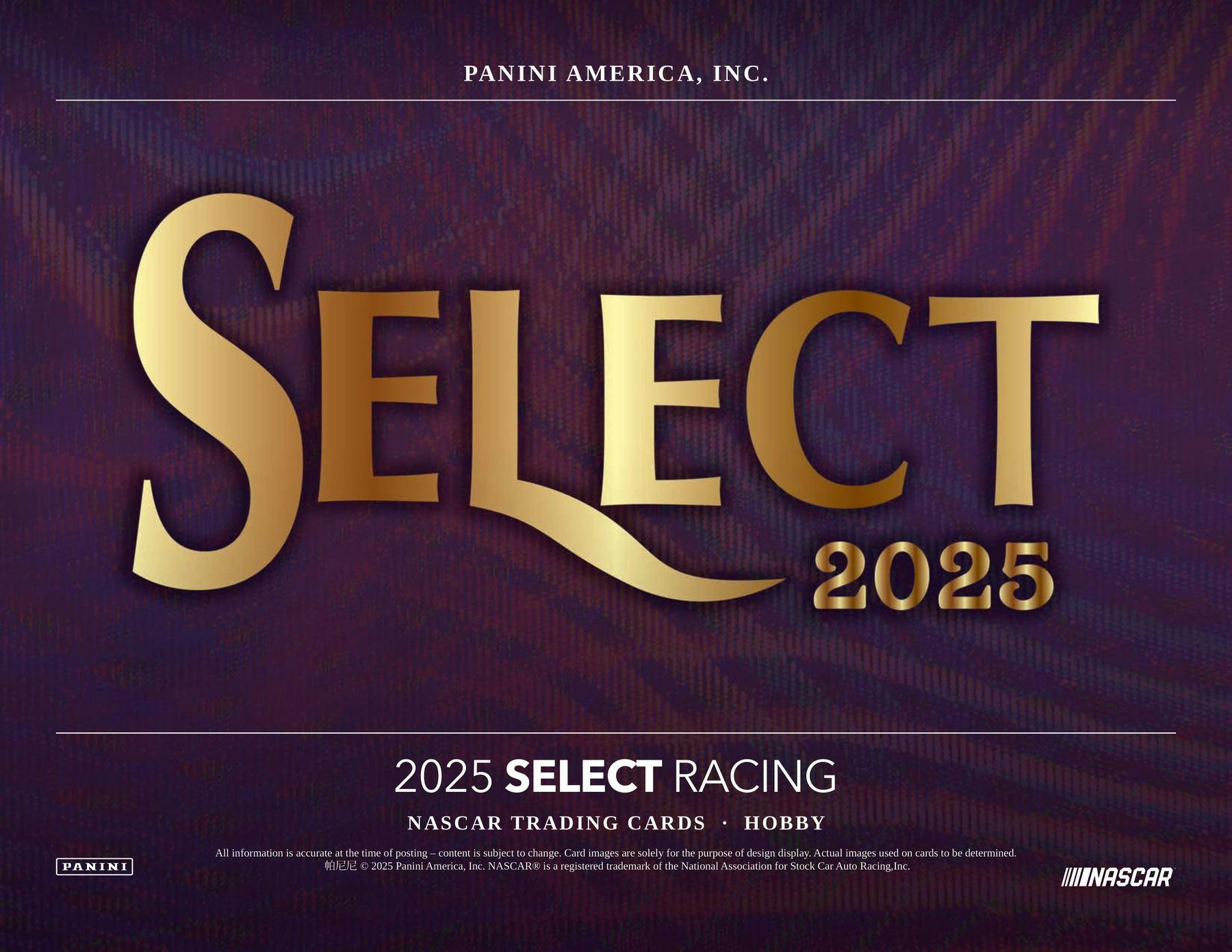2025 Panini Select NASCAR Racing Hobby Box (2 Auto / 1 Mem) Donruss blaster