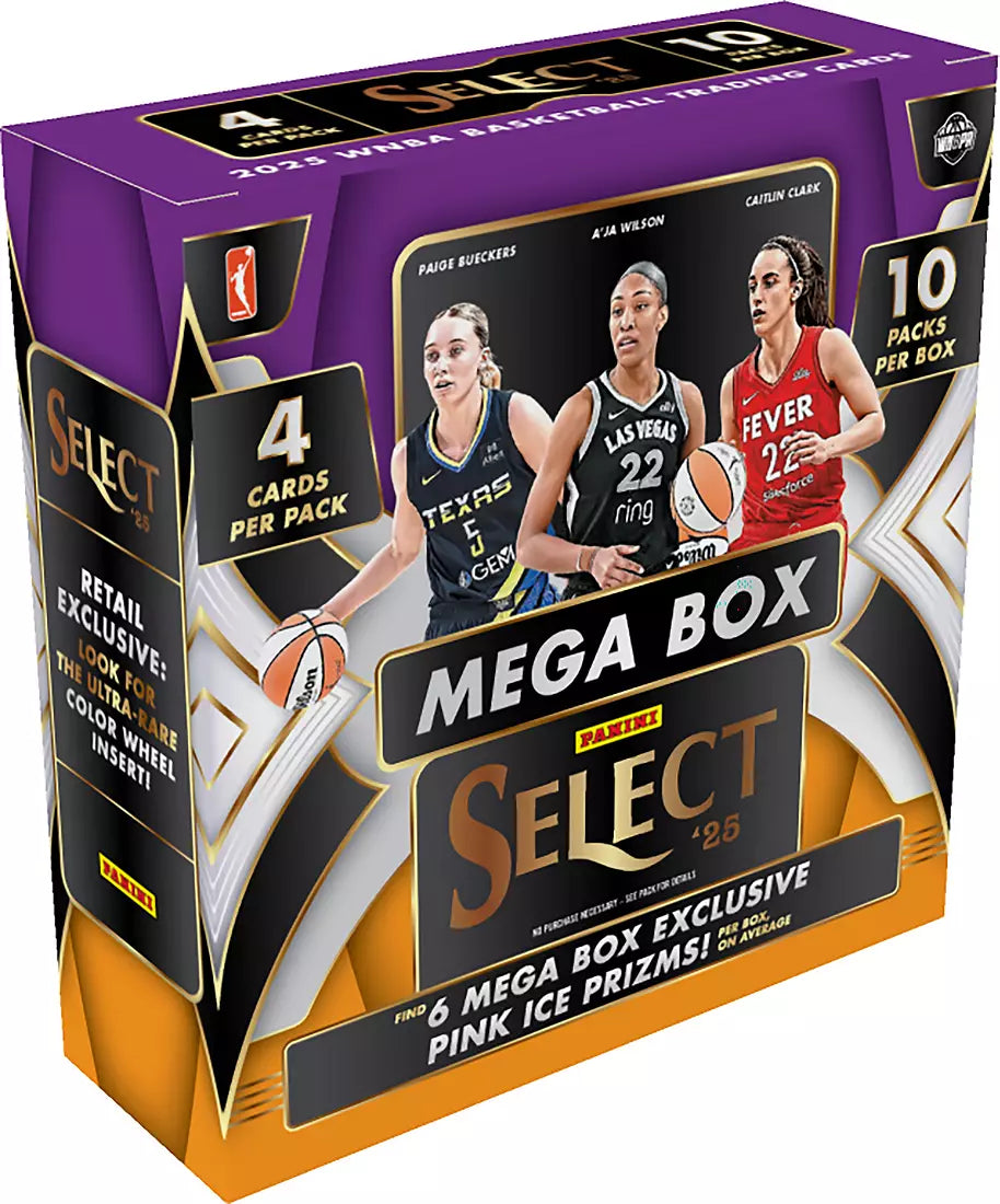 2025 Panini Select WNBA Basketball Mega Purple Top Box (6 Pink Ice Prizms) - Blaster Box