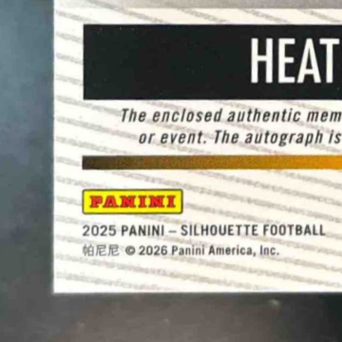 2025 Panini Silhouette Heath Miller Patch Auto /199 Pittsburgh Steelers - Sports Cards
