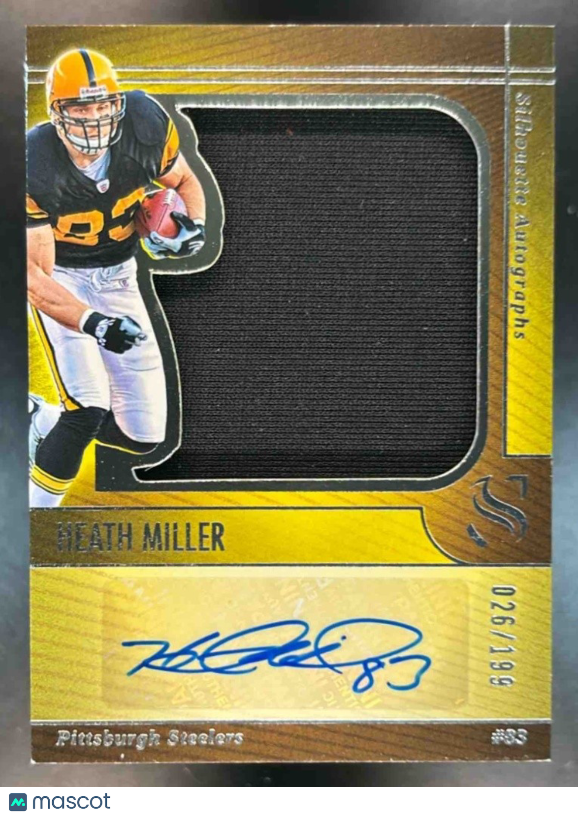 2025 Panini Silhouette Heath Miller Patch Auto /199 Pittsburgh Steelers - Sports Cards