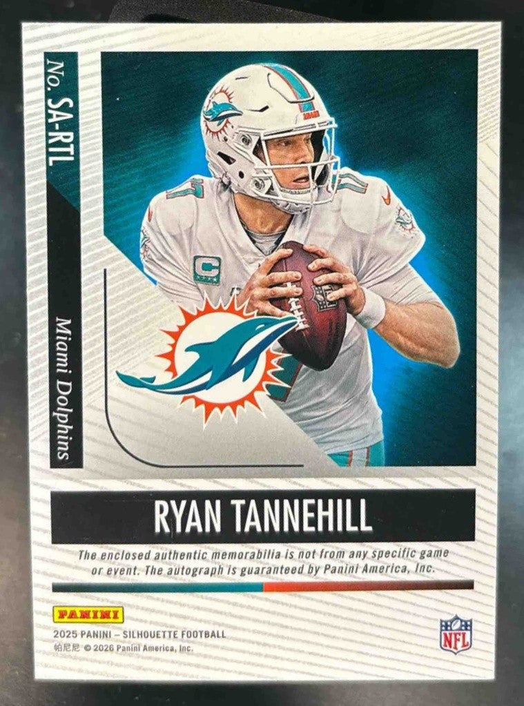 2025 Panini Silhouette Ryan Tannehill Patch Auto /99 #31 Miami Dolphins - Sports Cards