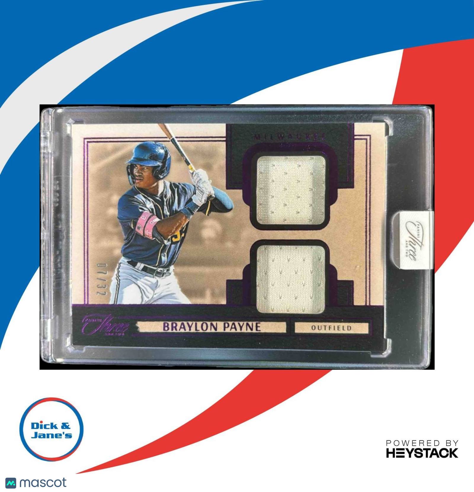 2025 Panini Three and Two Braylon Payne Prospect Dual Jerseys Full Count /32 #32 - Sports Cards