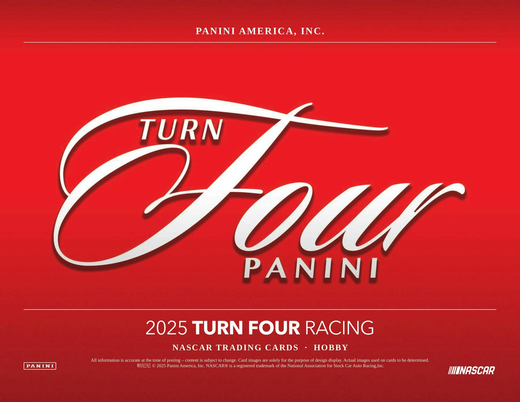 2025 Panini Turn Four Racing Hobby Box NASCAR (2 Auto / 1 Mem) - NASCAR