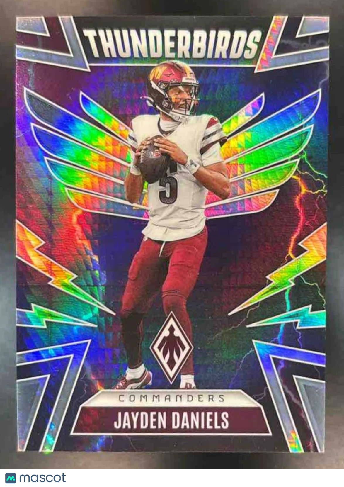 2025 Phoenix Jayden Daniels Thunderbirds Silver Hyper /299 #50 Commanders - Sports Cards