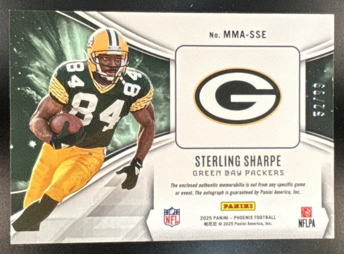 人気商品、レアなNFL、SHARPE、3XLサイズ 2025 Phoenix Sterling Sharpe Mythical Materials Auto